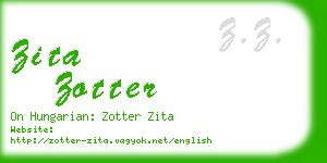 zita zotter business card